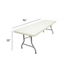 TitanPRO Plastic Folding Table - 8' x 30" Banquet